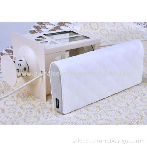 10,000mAh Dual USB Port Power Bank, Li-polymer Battery, Transparent Crystal Design